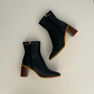 ALOHAS West Vintage Black Leather Ankle Boots | Size 39 | Block heel